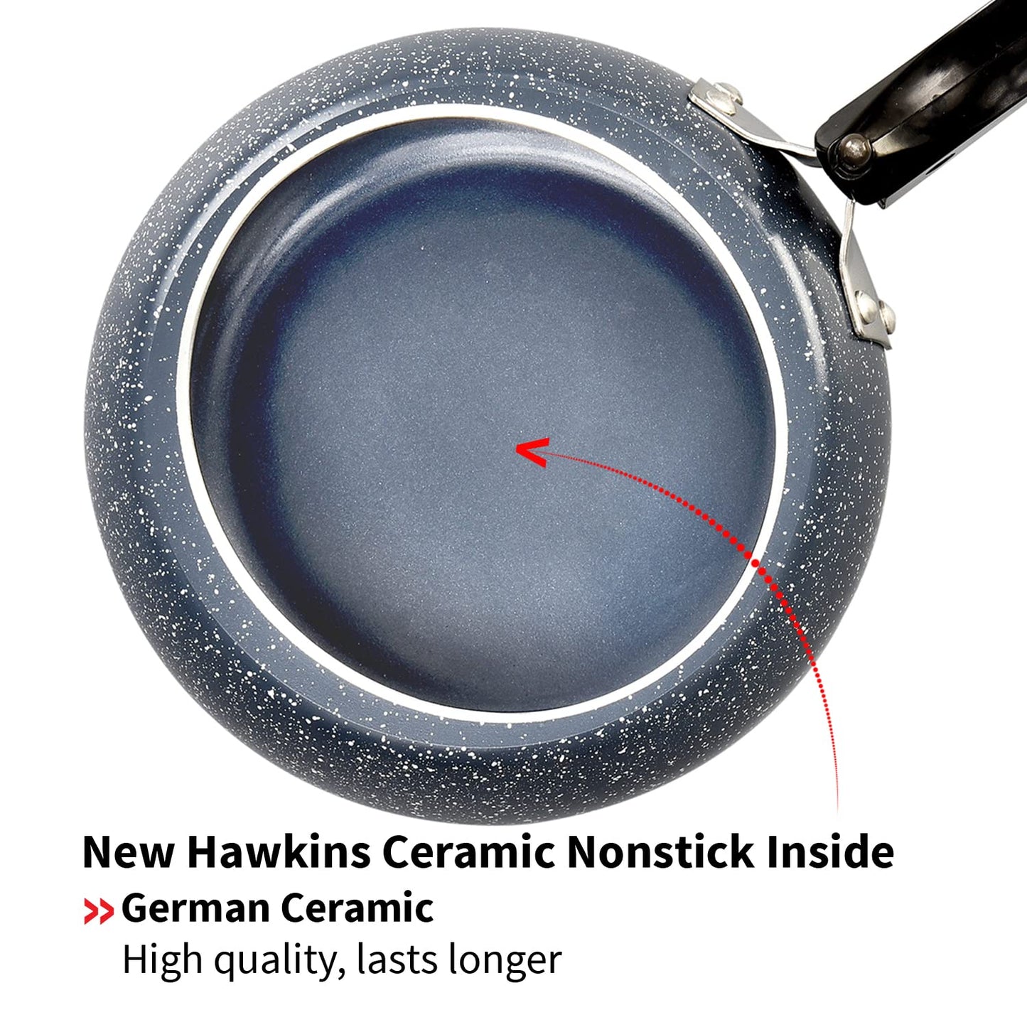 Hawkins Ceramic Nonstick Pressure Cooker, 3 Litre (ICC30) | Gas & Induction Compatible