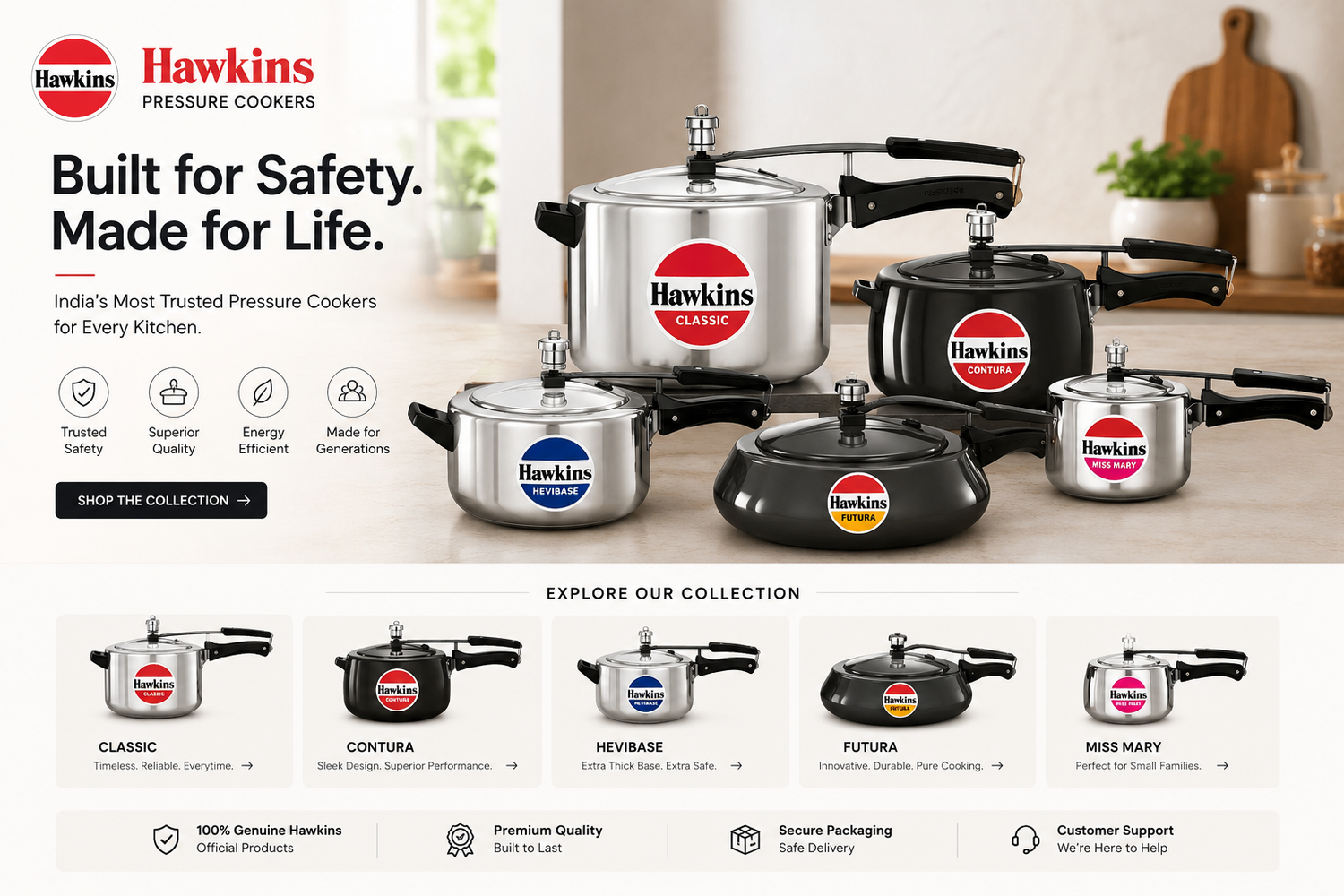 Hawkins Pressure Cookers Range