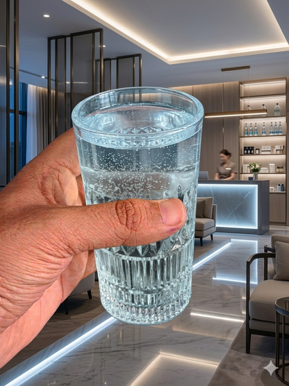 Noble 275ml Crystal-Cut Glass Tumblers – Set of 6 Elegant Drinking Glasses for Juice, Water, & Cocktails 10081832