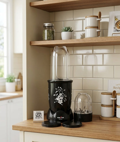Kenstar Bystro 400W Nutri Blender | 2 Jars for Blending & Grinding (Black)