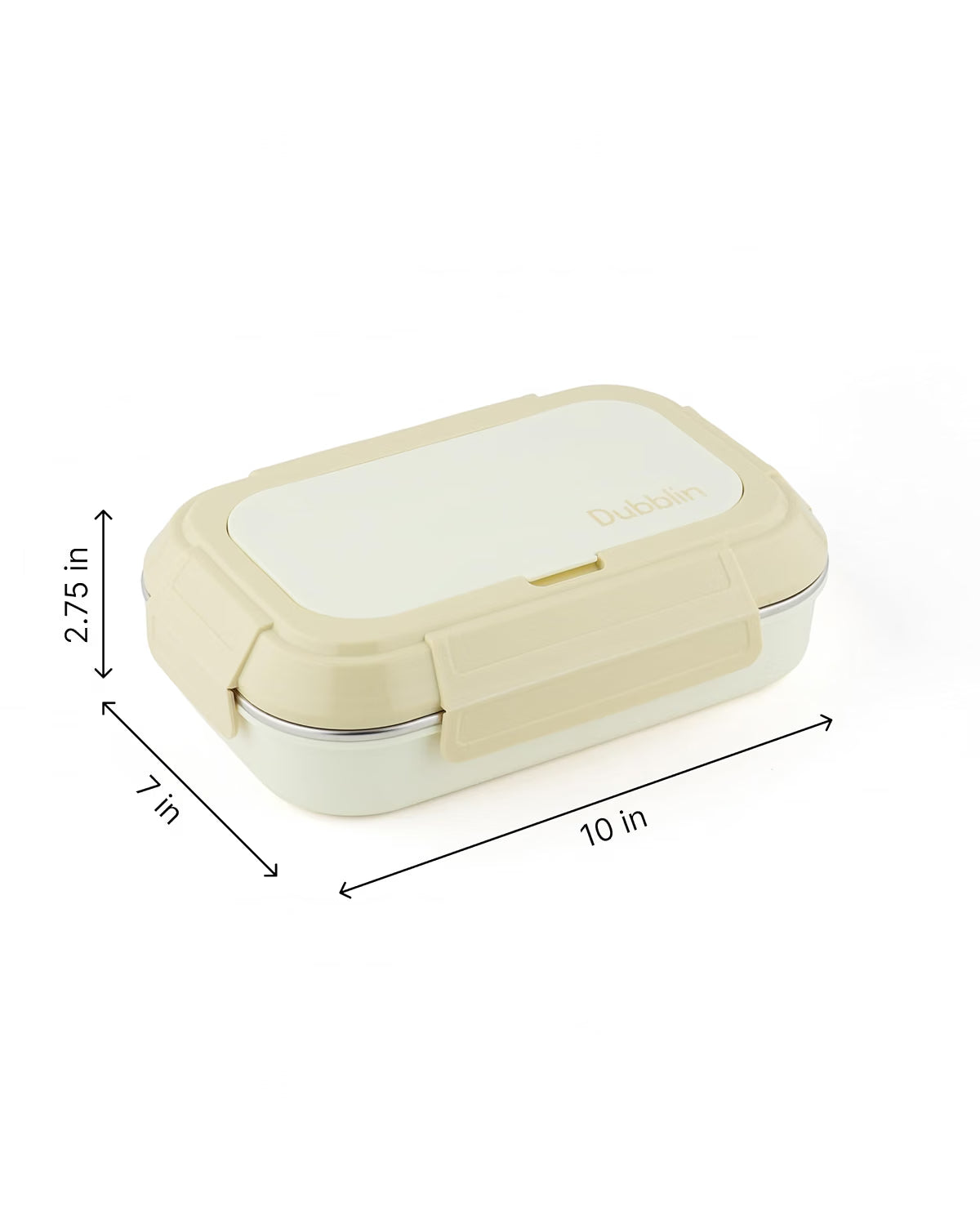 Dubblin Cuisine 4-Compartment Insulated Steel Lunch Box