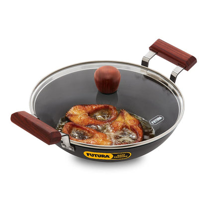 Hawkins Futura 2.5 Litre Hard Anodised Deep Fry Pan Kadhai | APFK25G All-Purpose Kadai