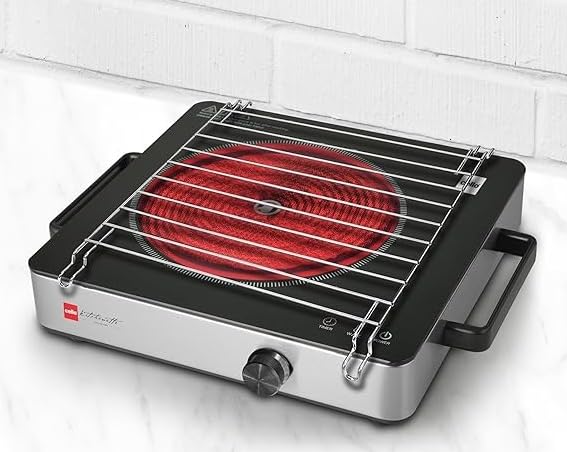 Cello 2200W Infrared Induction Cooktop – Portable Ceramic Cooker with Temperature Control Knob & Grill Grate