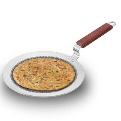 Hawkins Tri-Ply Stainless Steel Paratha Tava, 24 cm (NSPT24) | Shielded Nonstick & Induction Base