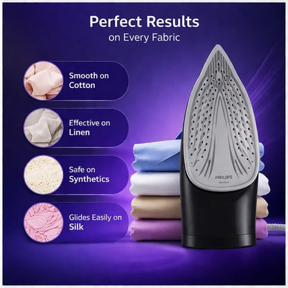 Philips EasySpeed Steam Iron DST1520/20 (1400W, Blue) - Fast Heating & Non-Stick Soleplate