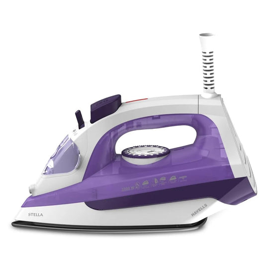 Havells Stella 2000W Steam Iron with Non-Stick Soleplate, Anti-Drip & Self-Clean Function | 220ml Water Tank