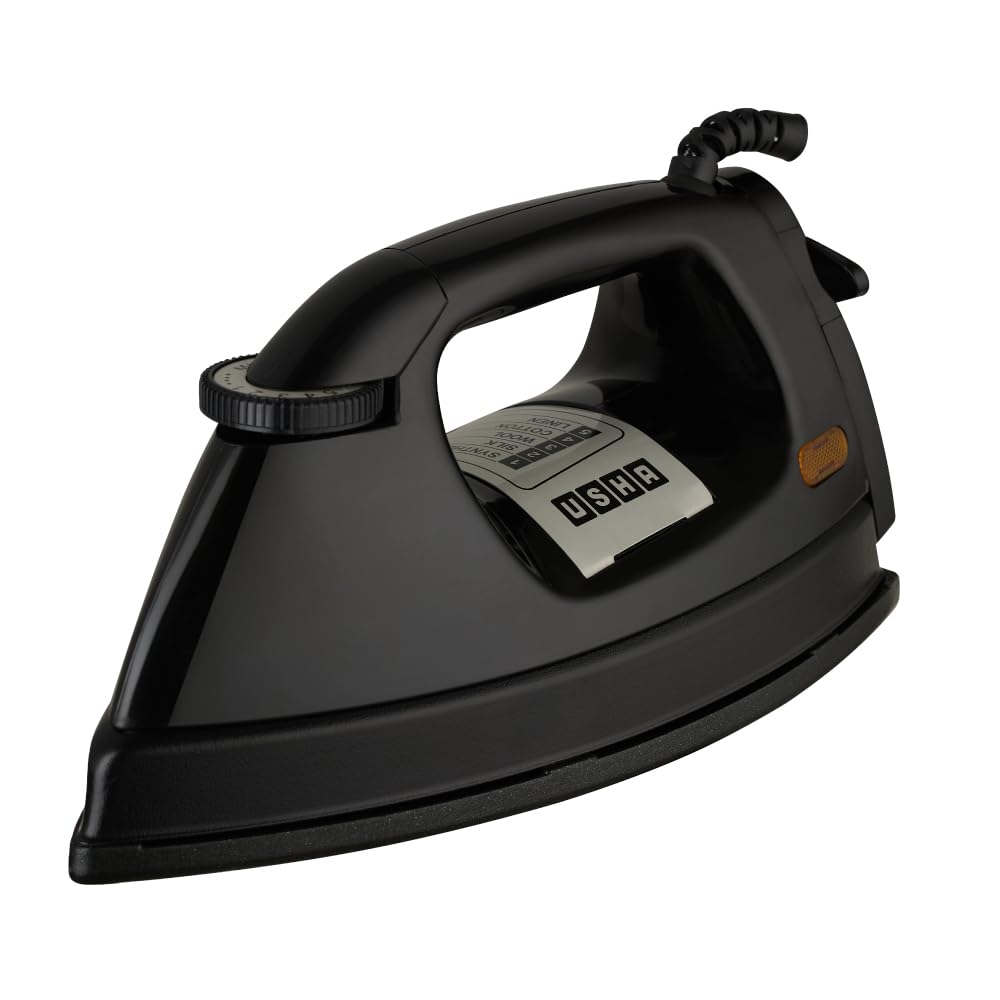 Usha EI 3710 Primora Heavy Weight Dry Iron (1100 Watt / 2.0 kg) with Non-Stick Soleplate