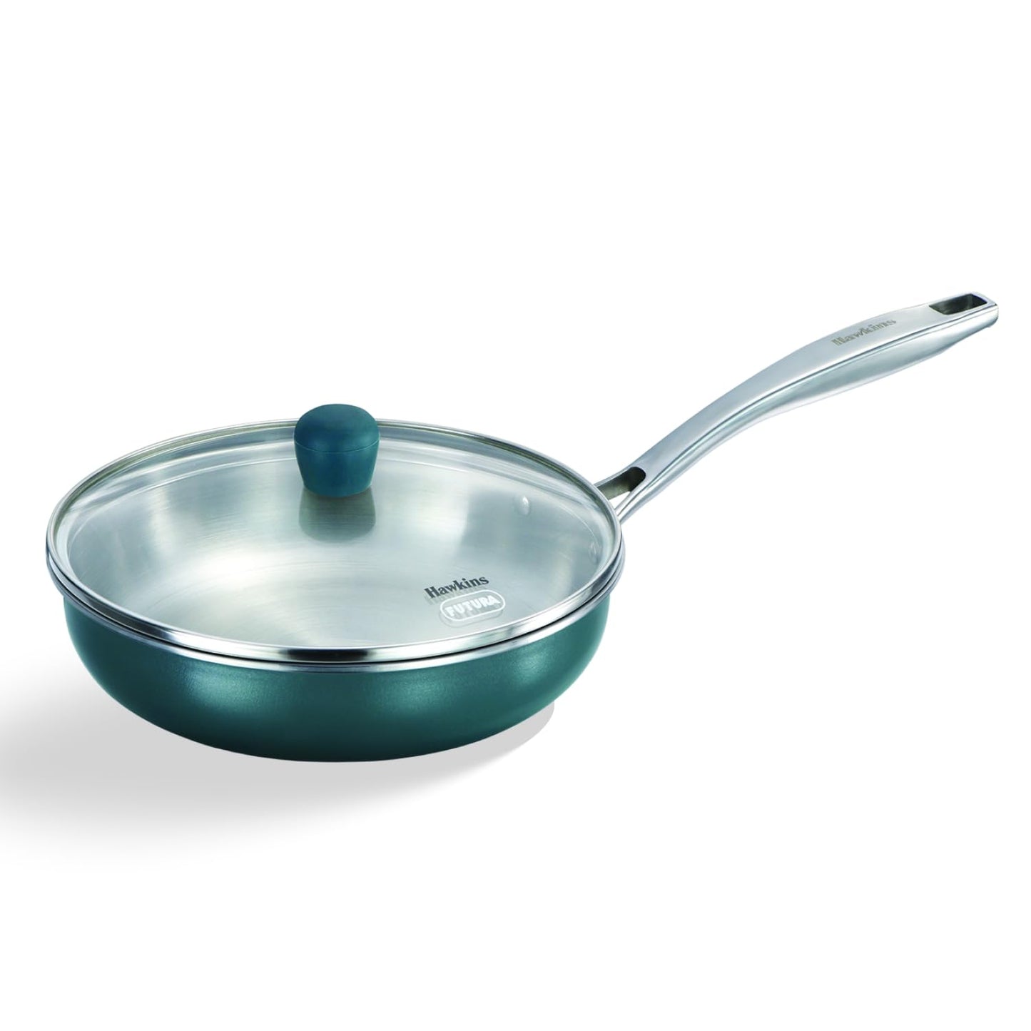 Hawkins Olive Pro Triply Stainless Steel Deep Fry Pan with Glass Lid, 2 Litre (POSF22G) | Induction Compatible Frying Pan