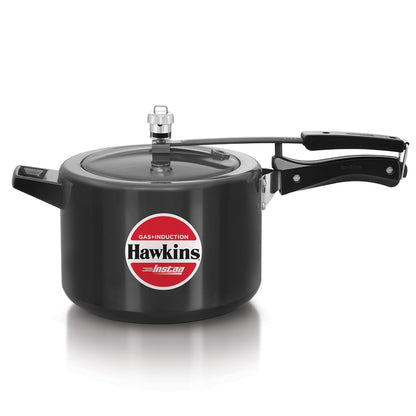 Hawkins Instaa 5 Litre Hard Anodised Pressure Cooker | Gas and Induction Compatible (IIH50)