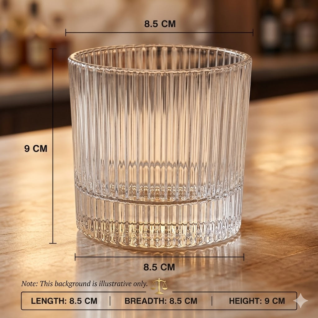 Royal Crystal Whiskey Glass Set with Heavy Base - Premium Edition