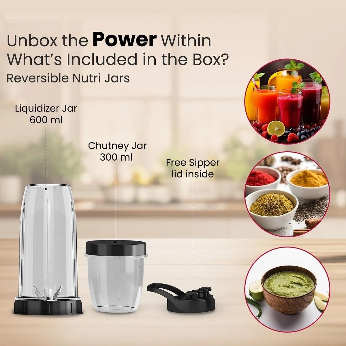 Havells Nutri Power Blender | 350W Powerful Bullet Mixer Grinder