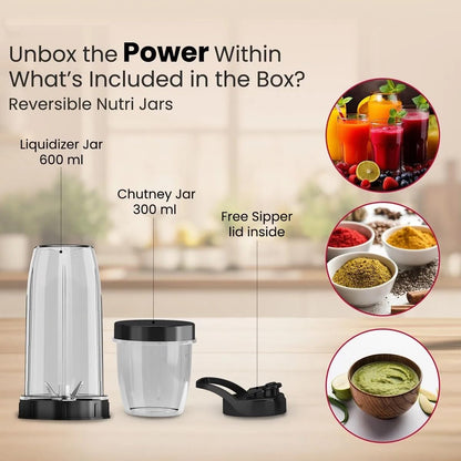 Havells Nutri Power Blender | 350W Powerful Bullet Mixer Grinder