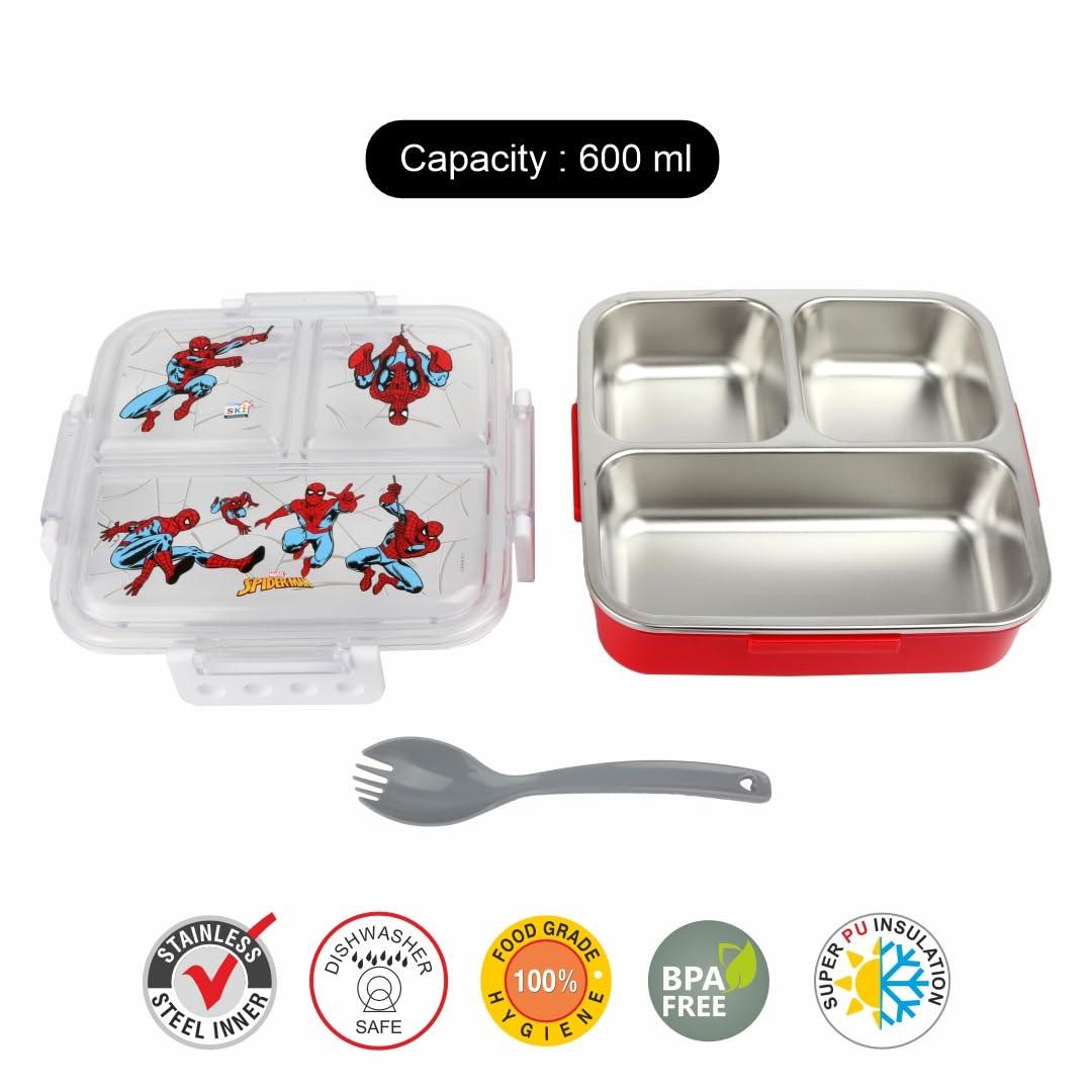 SKI Homeware Brunch 3-Compartment Kids Lunch Box for Boys