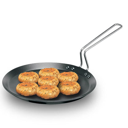 Hawkins Futura Nonstick Flat Tava 26 cm (4.88 mm Thick) – Stay-Cool Stainless Steel Handle (NFT26)