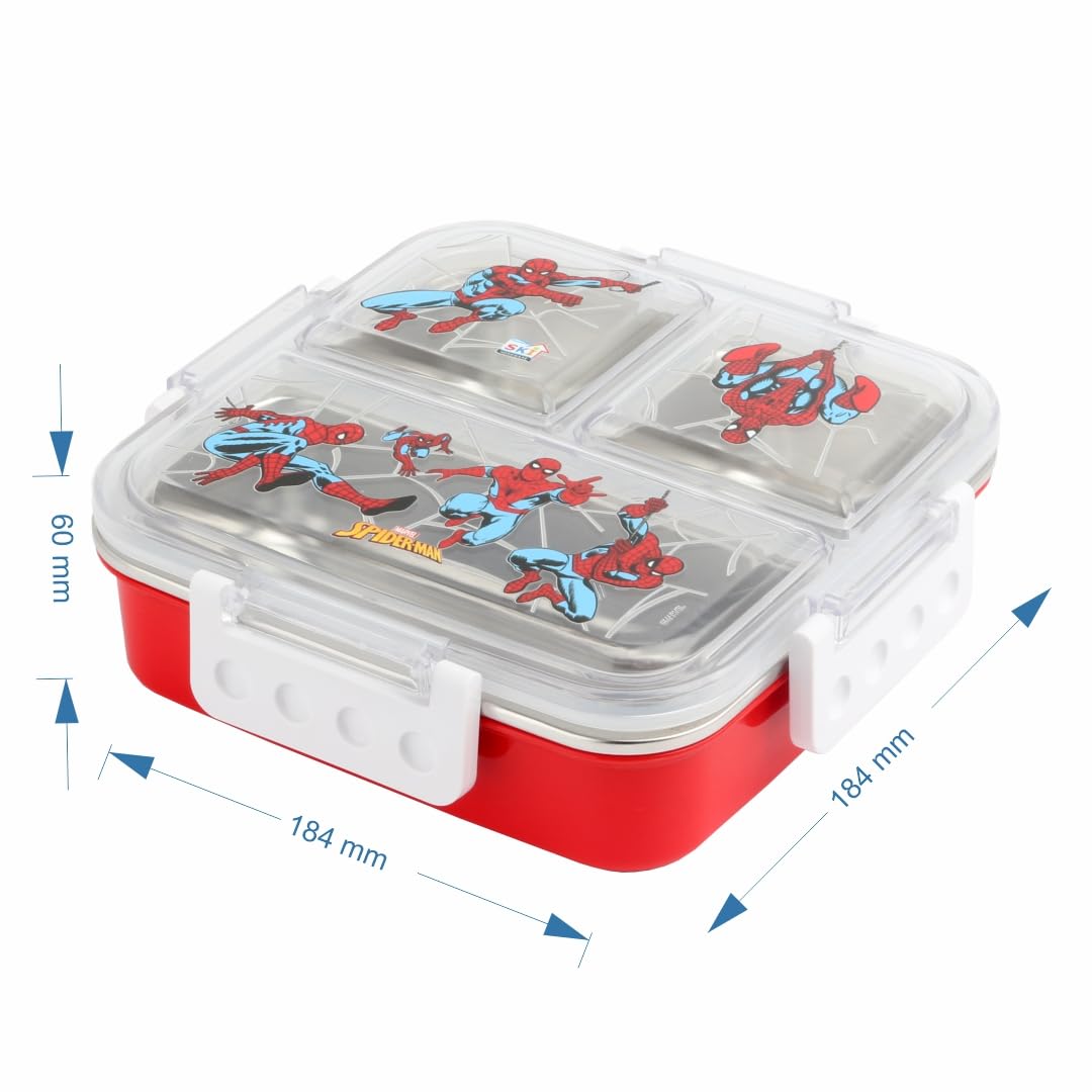 SKI Homeware Brunch 3-Compartment Kids Lunch Box for Boys