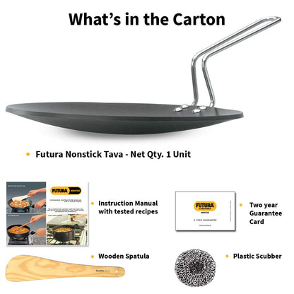 Hawkins Futura Nonstick Tava (Griddle) 26 cm (4.06 mm Thick) – Stay-Cool Stainless Steel Handle (NT26)