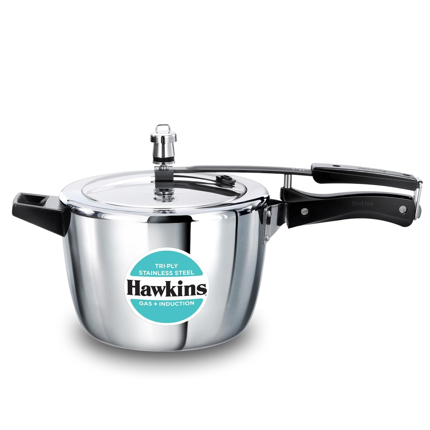 Hawkins Tri-Ply Stainless Steel Pressure Cooker (4.5 Litre, HSST45) – Gas & Induction Compatible