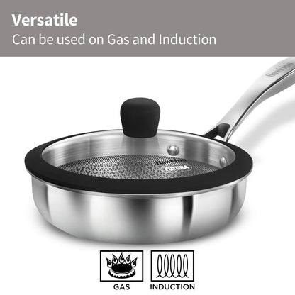 Hawkins Futura 18 cm Non-Stick Frying Pan with Glass Lid | PSNF18G