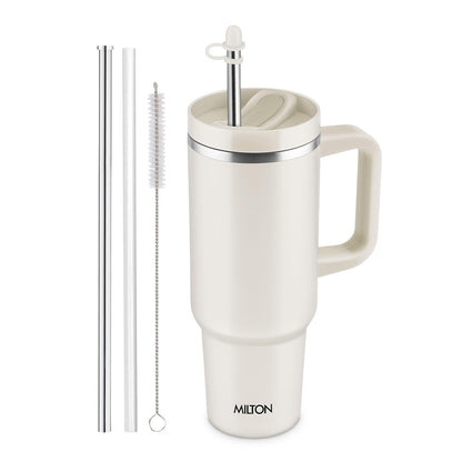 Milton 1100ml Insulated Tumbler with Handle & Dual Straws