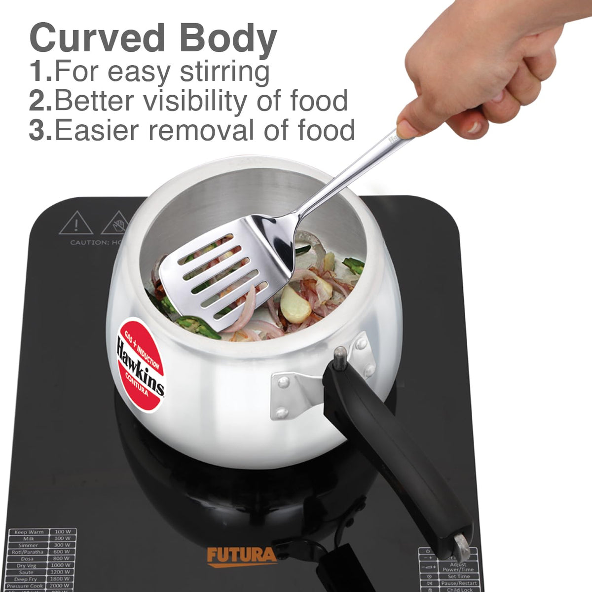 Hawkins Contura 3L Gas & Induction Pressure Cooker (IHC30)