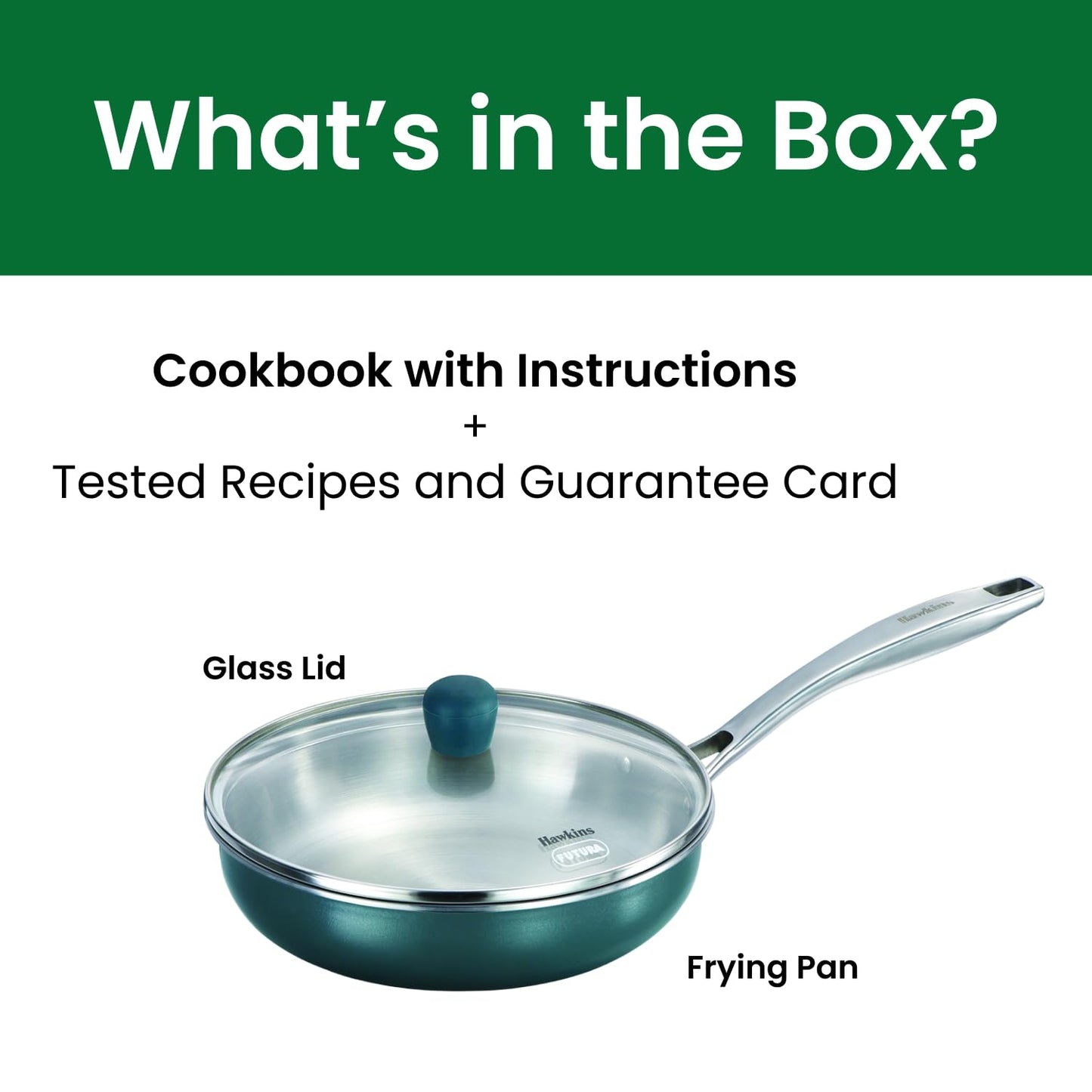 Hawkins Olive Pro Triply Stainless Steel Deep Fry Pan with Glass Lid, 2 Litre (POSF22G) | Induction Compatible Frying Pan