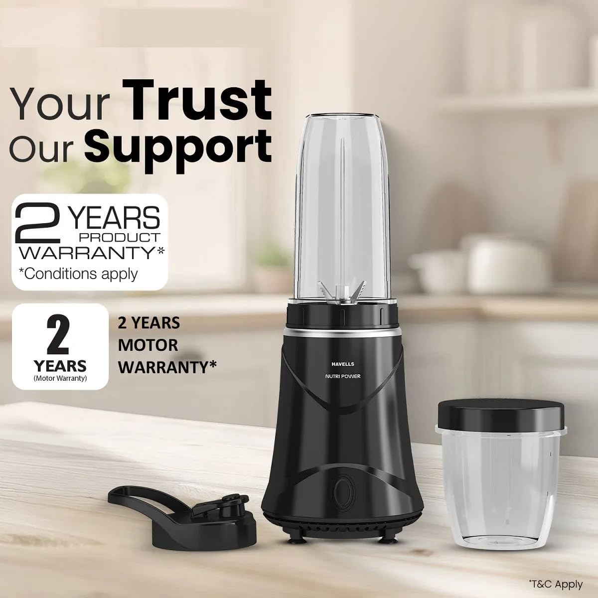 Havells Nutri Power Blender | 350W Powerful Bullet Mixer Grinder