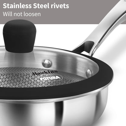 Hawkins Futura 18 cm Non-Stick Frying Pan with Glass Lid | PSNF18G