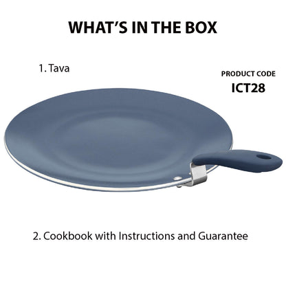 Hawkins Ceramic Nonstick Tava, 28 cm Diameter, 4.88 mm Extra Thick (ICT28)