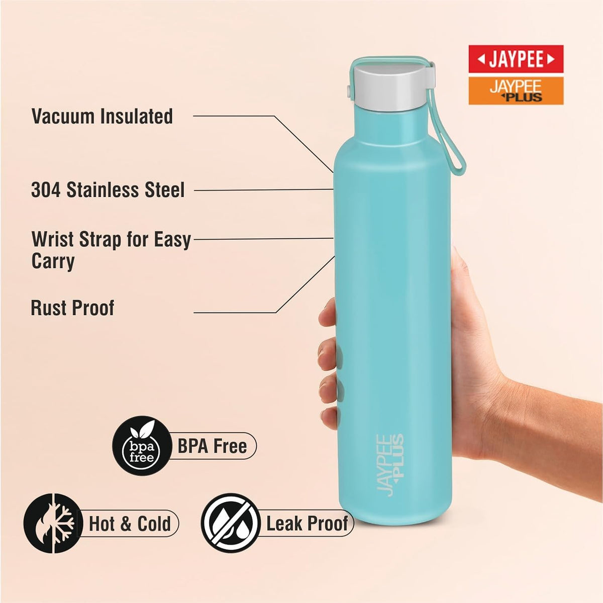Jaypee Plus Tango 900 850ml Vacuum Insulated Water Bottle