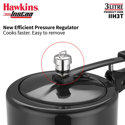 Hawkins Heera 3 Litre Induction Compatible Pressure Cooker (IIH3T) | Aluminium Pressure Cooker with Inner Lid