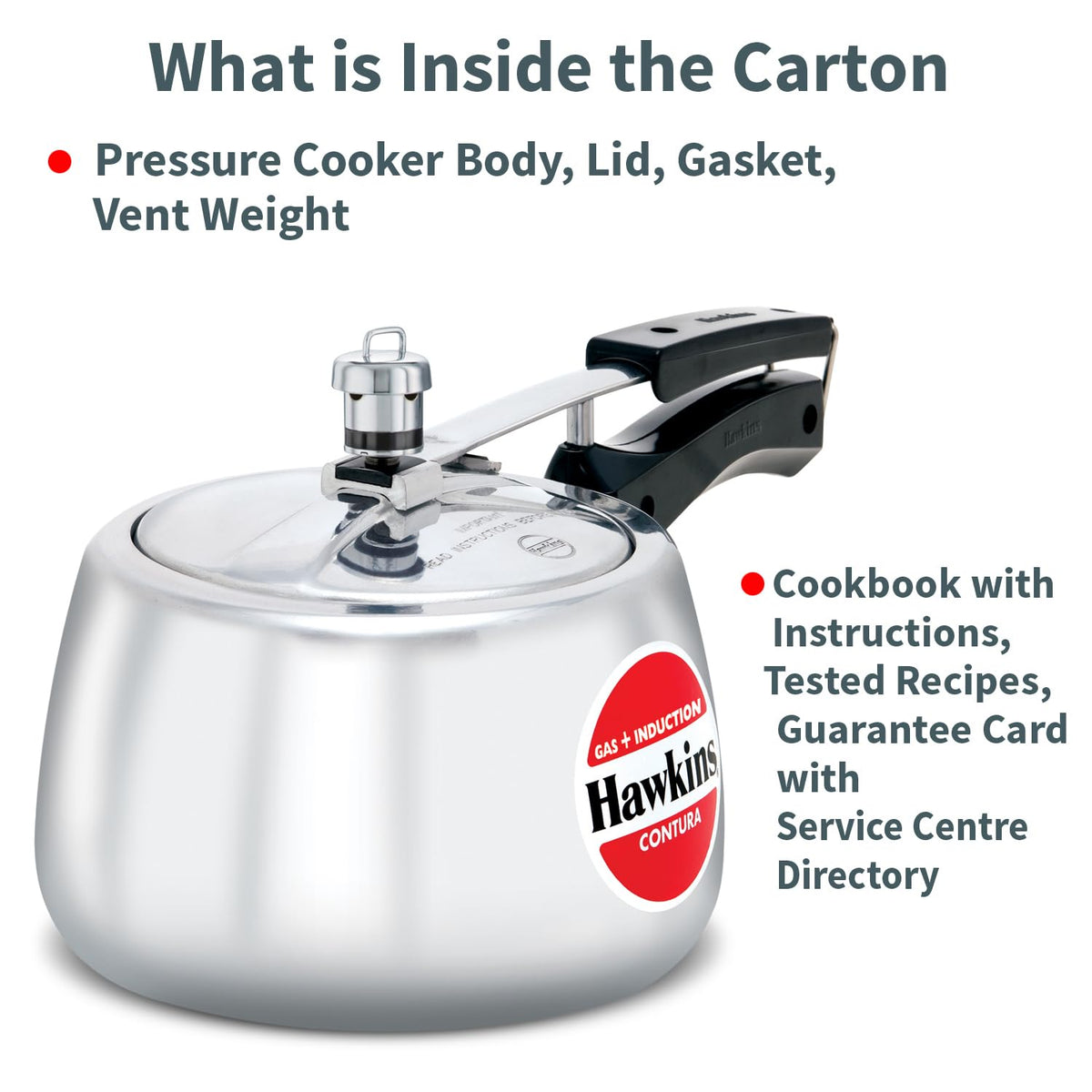 Hawkins Contura 3L Gas & Induction Pressure Cooker (IHC30)