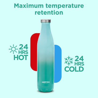 Milton Thermosteel Prudent Stainless Steel Vacuum Bottle (1000 ml) – 24 Hours Hot & Cold