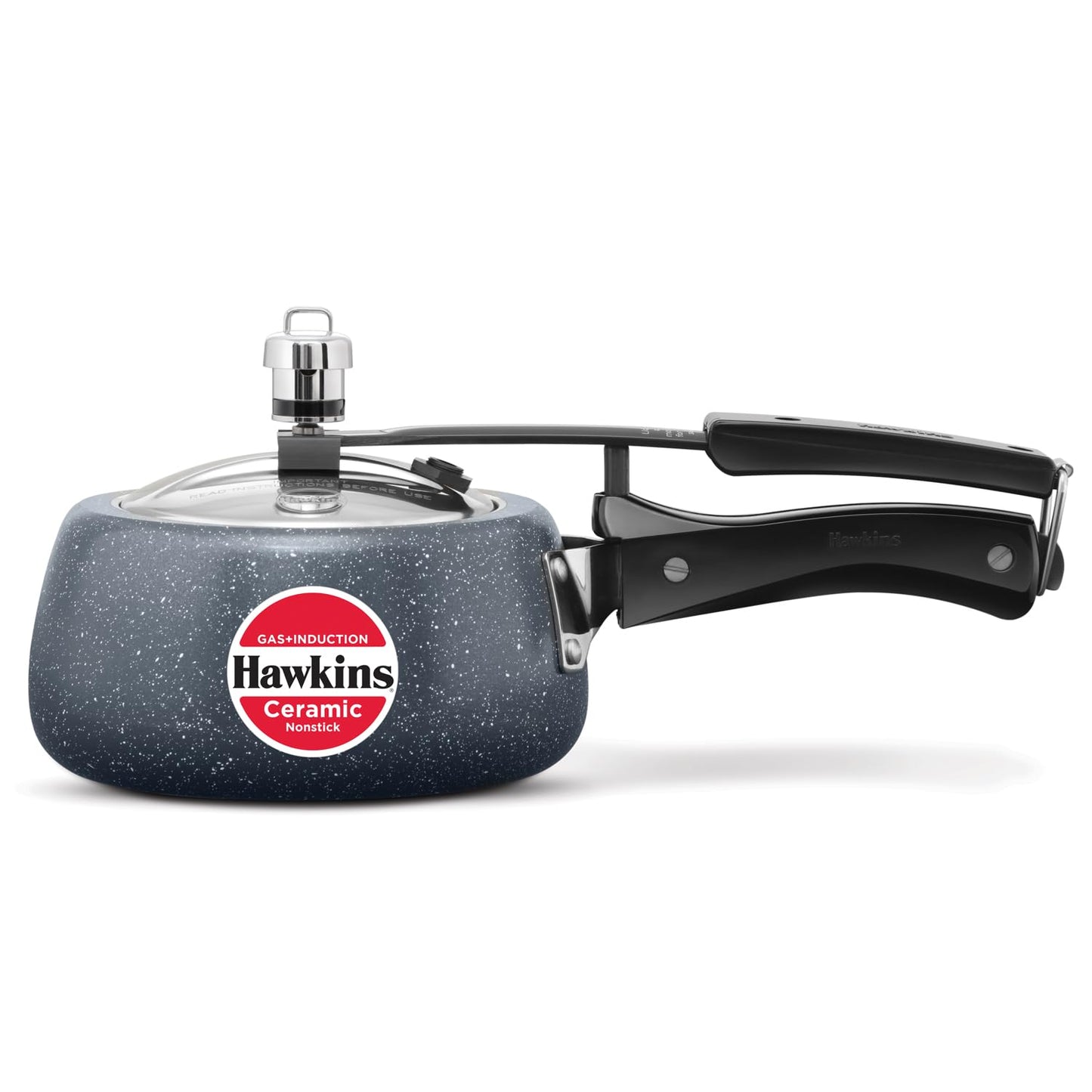 Hawkins Ceramic Nonstick Pressure Cooker, 1.5 Litre (ICC15) | Gas & Induction Compatible