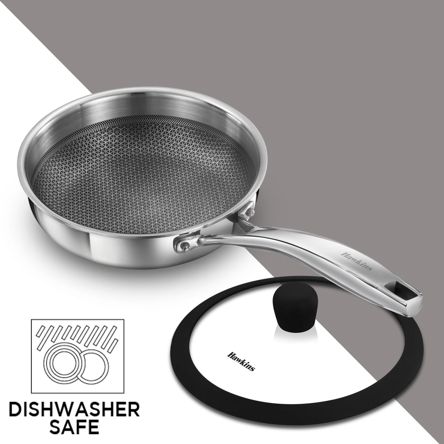Hawkins Futura 18 cm Non-Stick Frying Pan with Glass Lid | PSNF18G