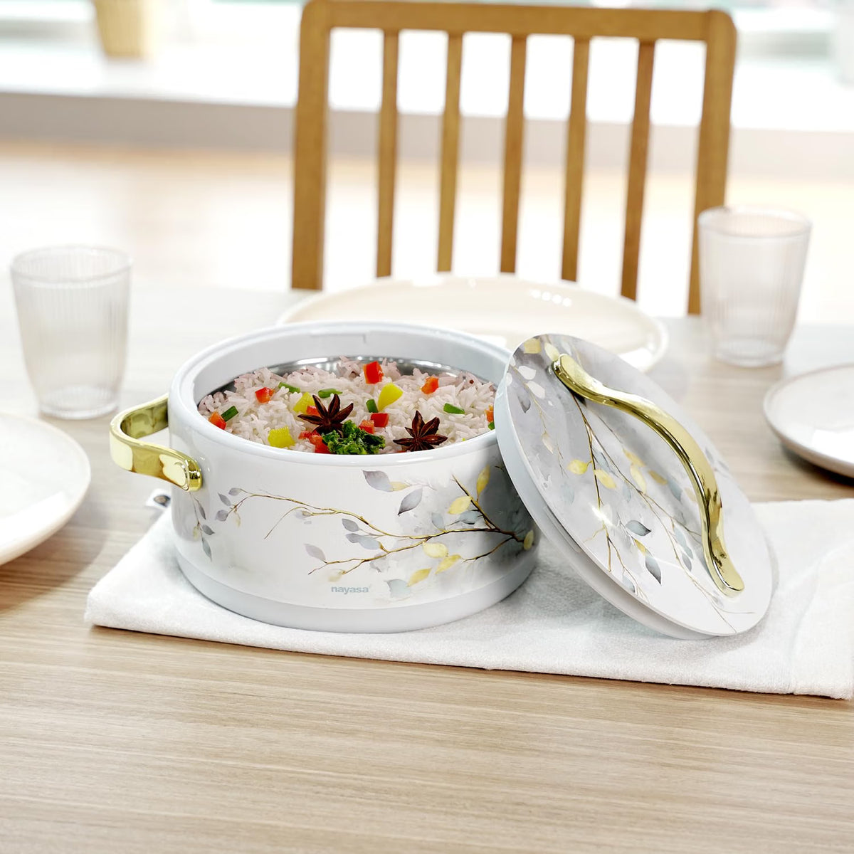 Nayasa Bethany Premium Insulated Casserole Set of 3 (1000ml, 1500ml, 2000ml)