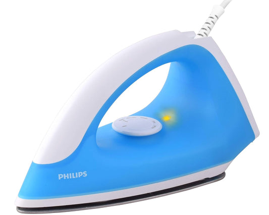 Philips Classic Dry Iron GC090/20 (750 Watt, Blue) - Lightweight with Non-Stick Linished Soleplate
