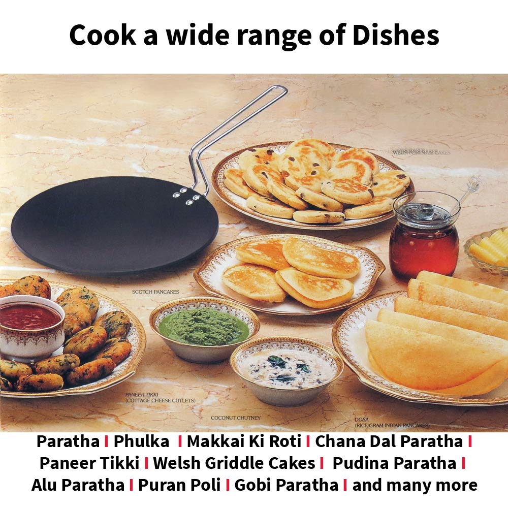 Hawkins Futura Nonstick Tava (Griddle) 26 cm (4.06 mm Thick) – Stay-Cool Stainless Steel Handle (NT26)