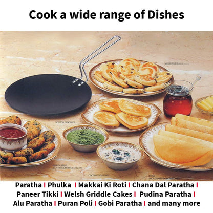 Hawkins Futura Nonstick Tava (Griddle) 26 cm (4.06 mm Thick) – Stay-Cool Stainless Steel Handle (NT26)