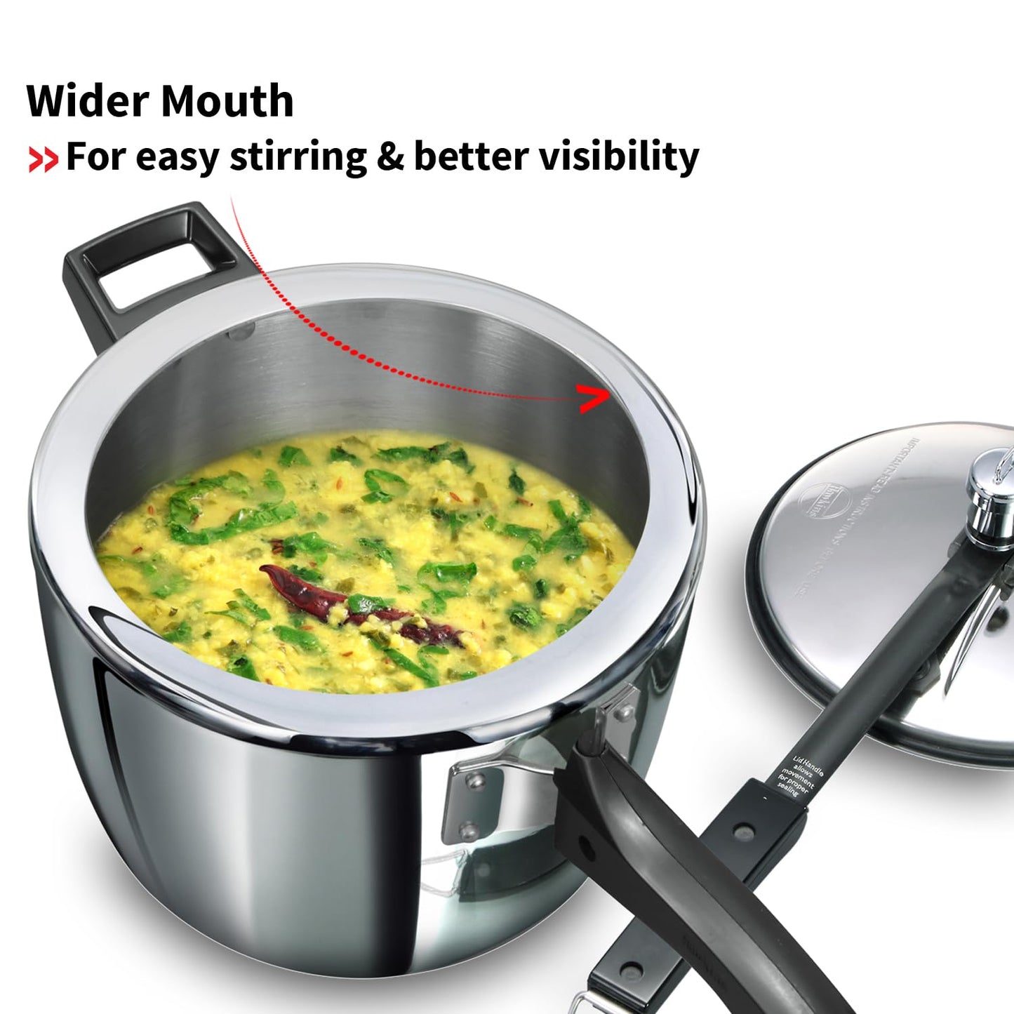 Hawkins Tri-Ply Stainless Steel Pressure Cooker (4.5 Litre, HSST45) – Gas & Induction Compatible