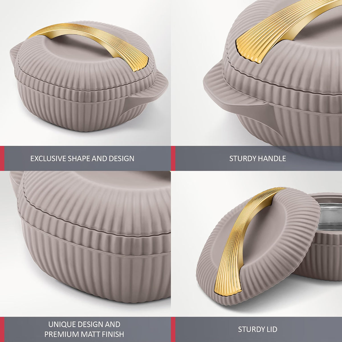 Milton Oyster Jr. Thermoware Casserole Gift Set - 3 Pieces (500ml, 1000ml, 1500ml)
