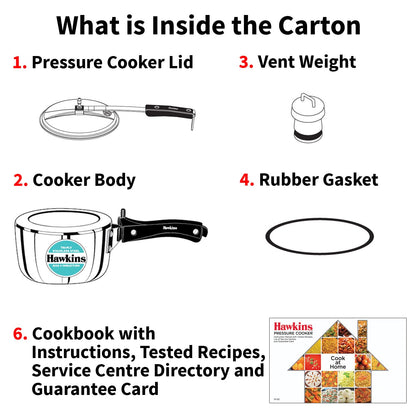 Hawkins Tri-Ply Stainless Steel Pressure Cooker (1.5 Litre, HSST15) – Gas & Induction Compatible