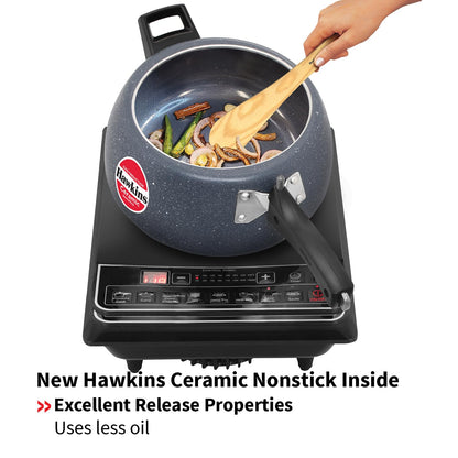 Hawkins Ceramic Nonstick Pressure Cooker, 5 Litre (ICC50) | Gas & Induction Compatible