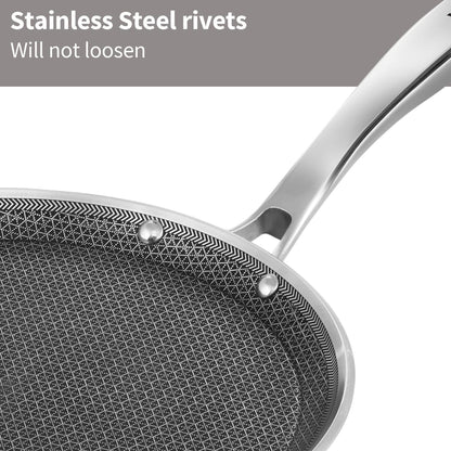 Hawkins PRO Flat Tava Tri-Ply Stainless Steel, 26 cm (PSNFT26) | Shielded Nonstick Induction Pan
