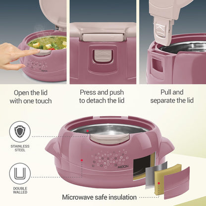 Milton Microwow One Touch Insulated Casserole Set of 3 (Jr. Gift Set) – Microwave Safe Hot Pot