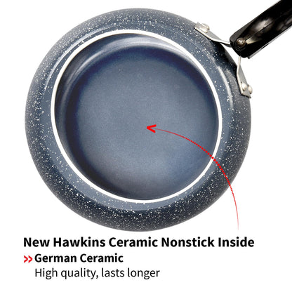 Hawkins Ceramic Nonstick Pressure Cooker, 1.5 Litre (ICC15) | Gas & Induction Compatible