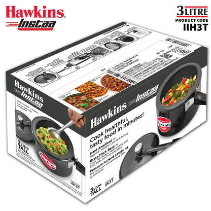 Hawkins Heera 3 Litre Induction Compatible Pressure Cooker (IIH3T) | Aluminium Pressure Cooker with Inner Lid