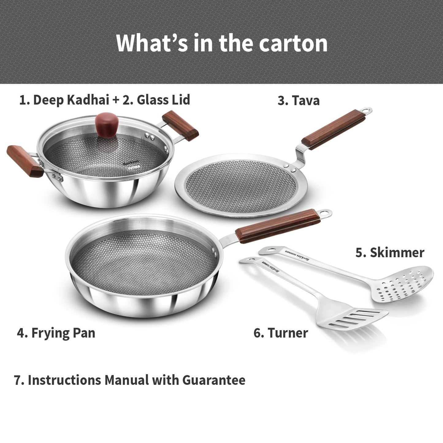 Hawkins Futura Tri-Ply Stainless Steel Cookware Gift Set (6-Piece, SNSGP1) – Shielded Nonstick