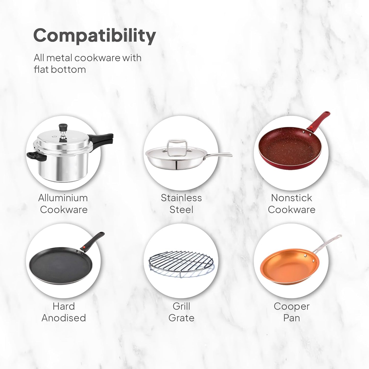 Cello 2200W Infrared Induction Cooktop – Portable Ceramic Cooker with Temperature Control Knob & Grill Grate