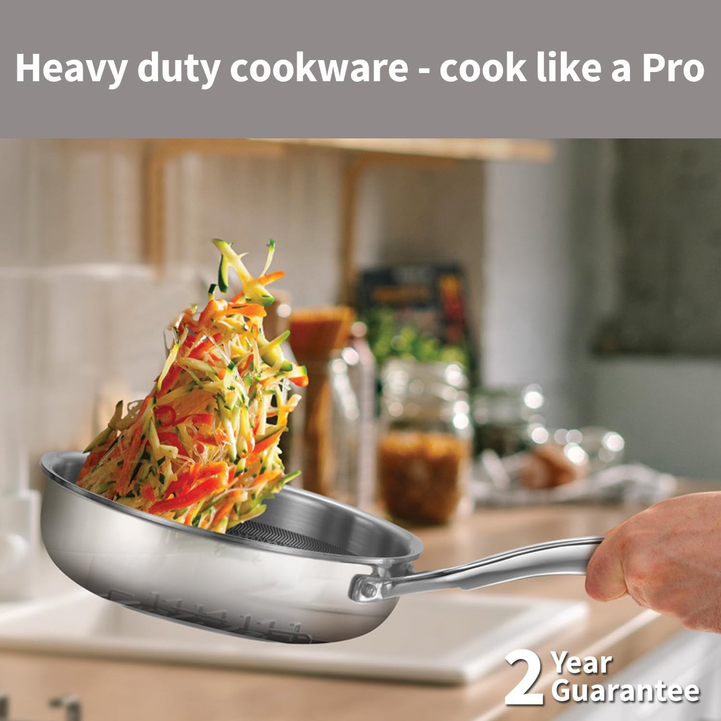 Hawkins Futura 18 cm Non-Stick Frying Pan with Glass Lid | PSNF18G
