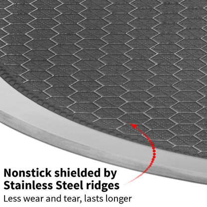 Hawkins Tri-Ply Stainless Steel Paratha Tava, 24 cm (NSPT24) | Shielded Nonstick & Induction Base